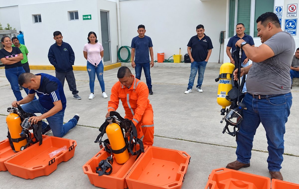 Capacitación con equipo de respiración autónoma